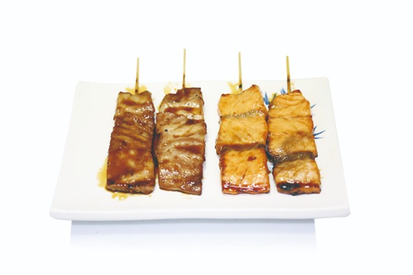 Menu A4. 4 Brochettes poisson