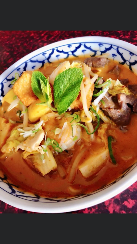 60. 👍Laksa (Poulet,Boeuf,Crevette et Ligumes)