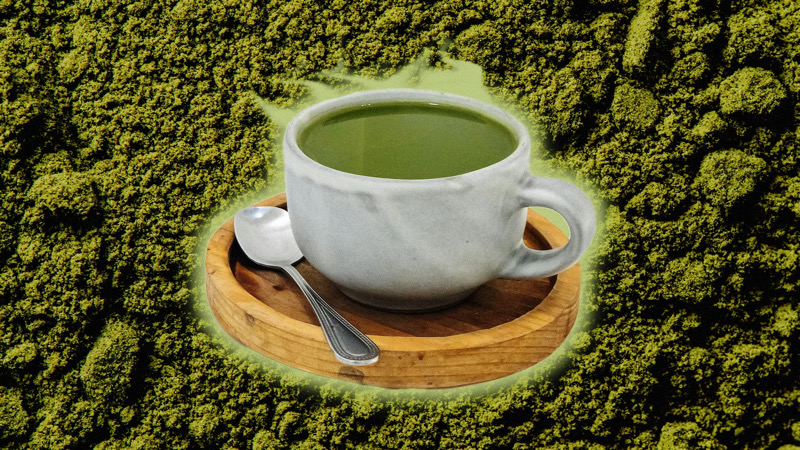 Tè verde in polvere