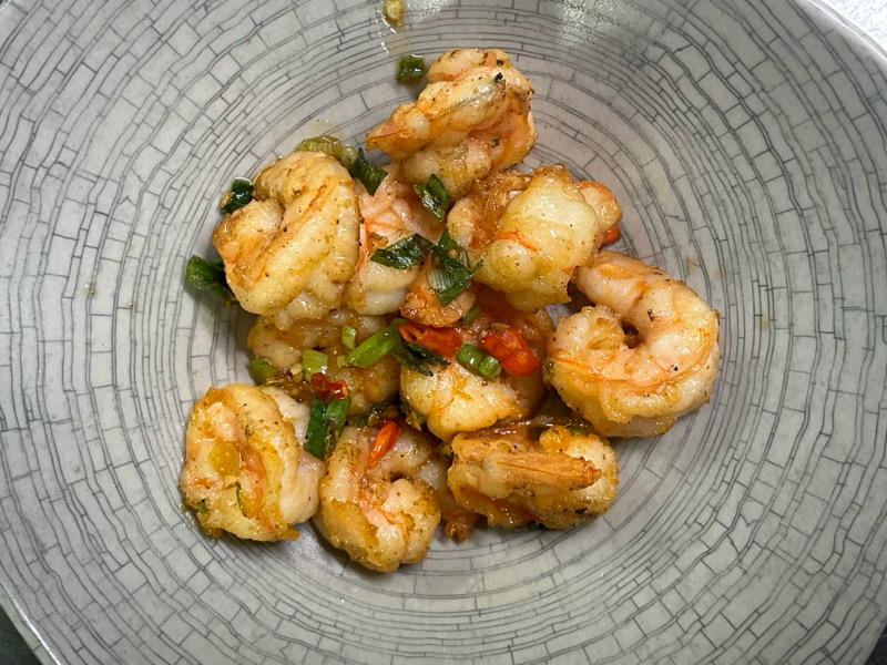 166. Gamberi sgusciati in sale e peperoncino