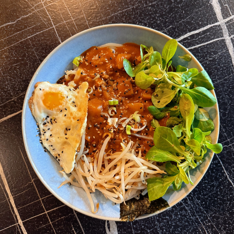 Udon curry（plat tiède）