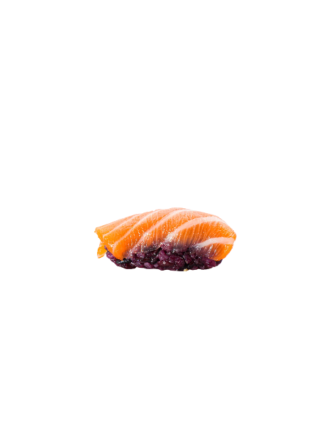 166. BLACK NIGIRI SALMONE