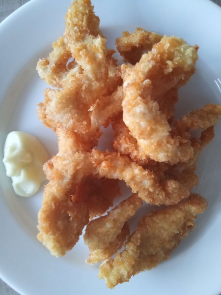 20. Hühnerfleischstreifen mit Wasabi-mayonnaise