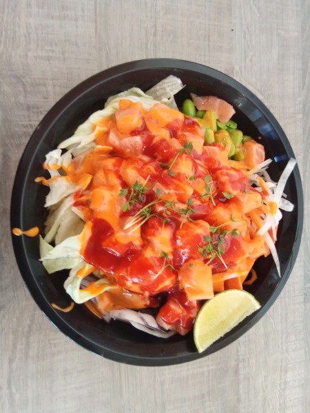 P1. Salmon Poké Bowl (D)