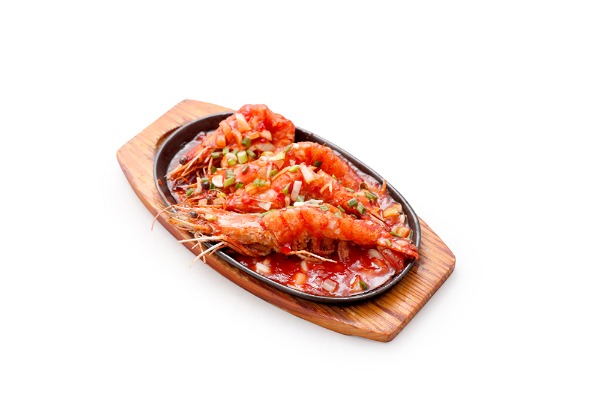 S2 Gambas nappées une sauce piquante