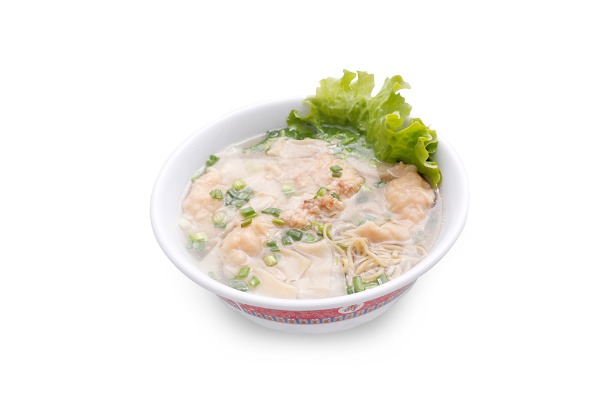 V7B Soupe de nouilles fraîches et raviolis aux crevettes