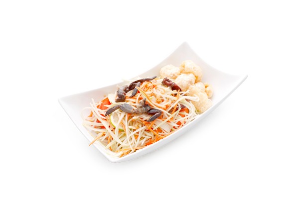 T13 Salade de papaye épicée Thaï (cacahuète) ou Lao (Crabe salé)