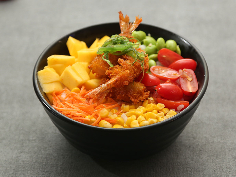 Poké bowl crevettes