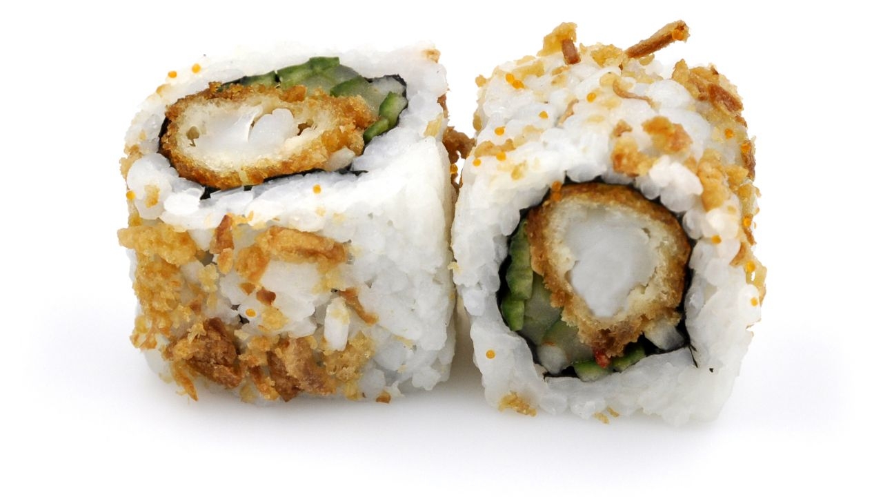 C15 oignons frits crevettes tempura