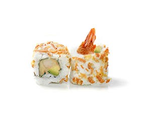 99. Croustillant roll Tempura crevette avocat 6pcs