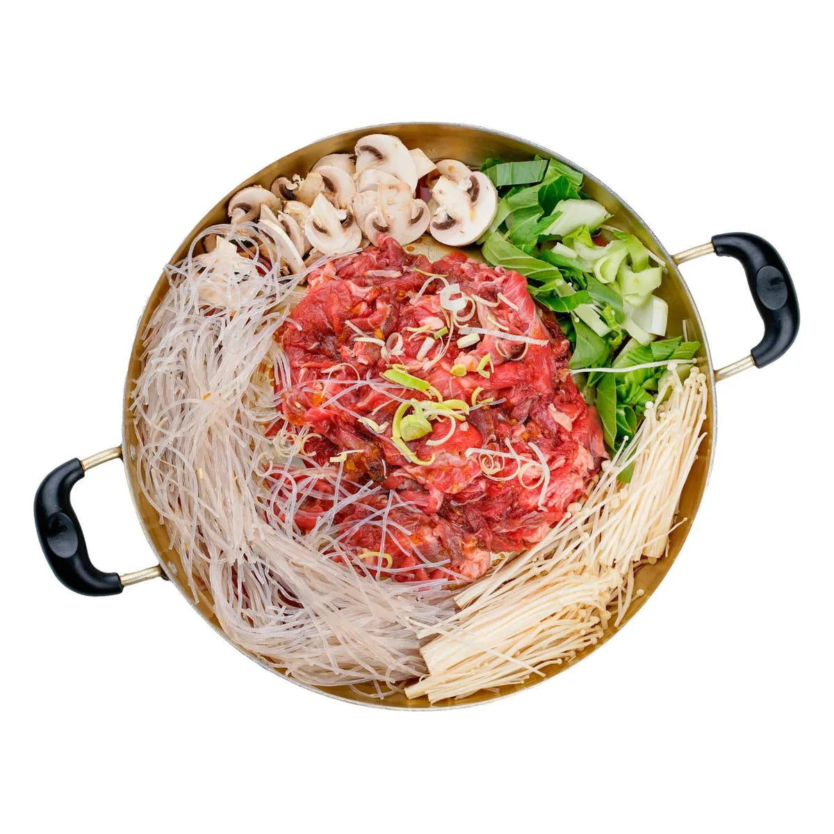 Fondue de bœuf coréen avec nouilles de patate douce 牛肉锅