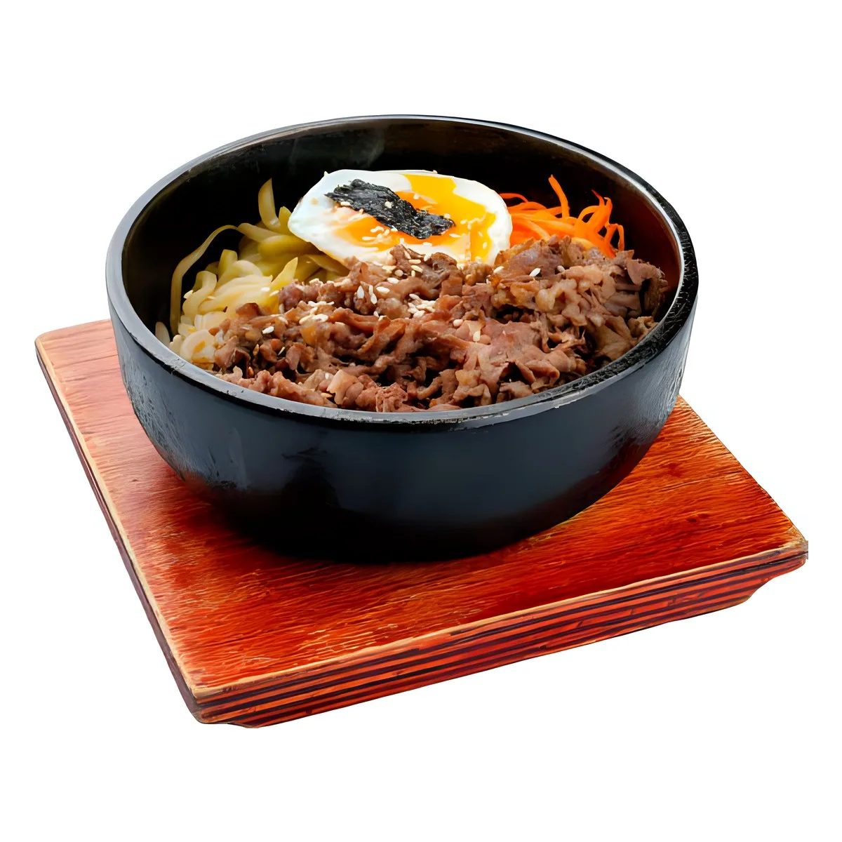 Bibimbap au bœuf mariné 牛肉石锅拌饭