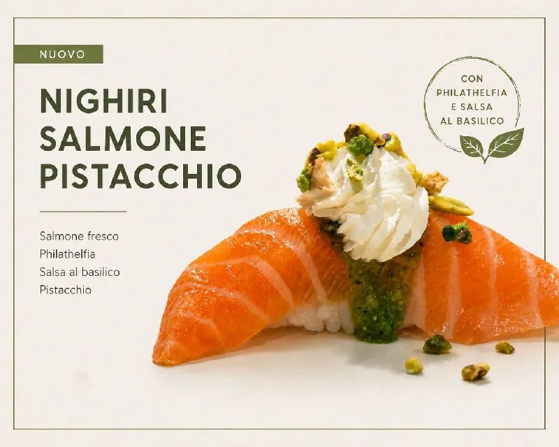 Nighiri Salmone pistacchio (2pz)