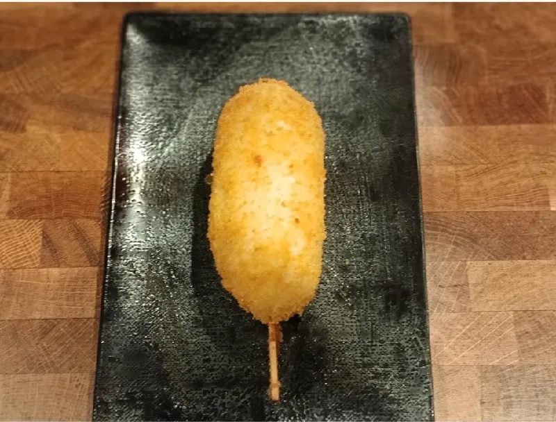 Sushi corn dog tempura