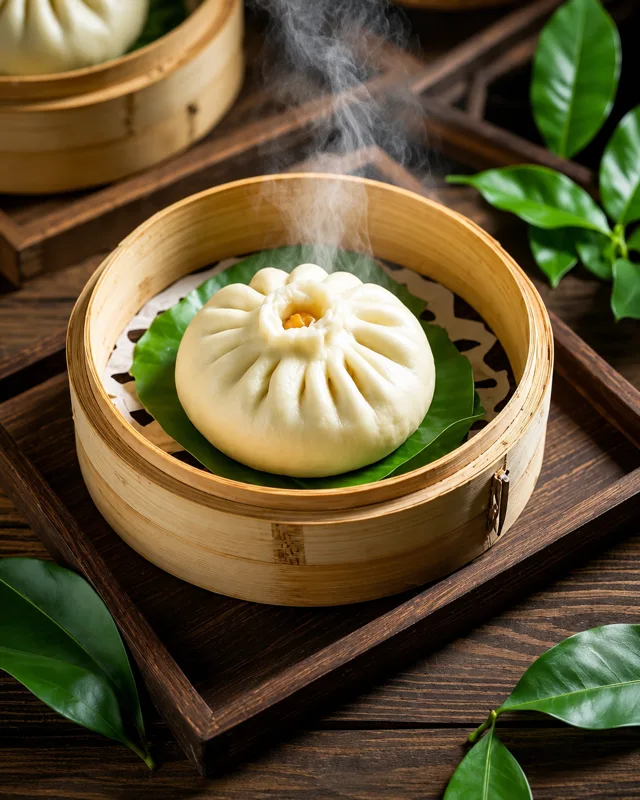 50.Bao maison végétarien au tofu (1pc)自制素菜包(1个)