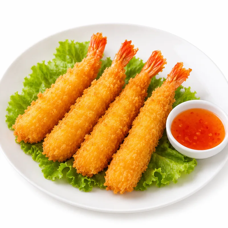 64. Beignets de crevettes (4 pcs )炸虾