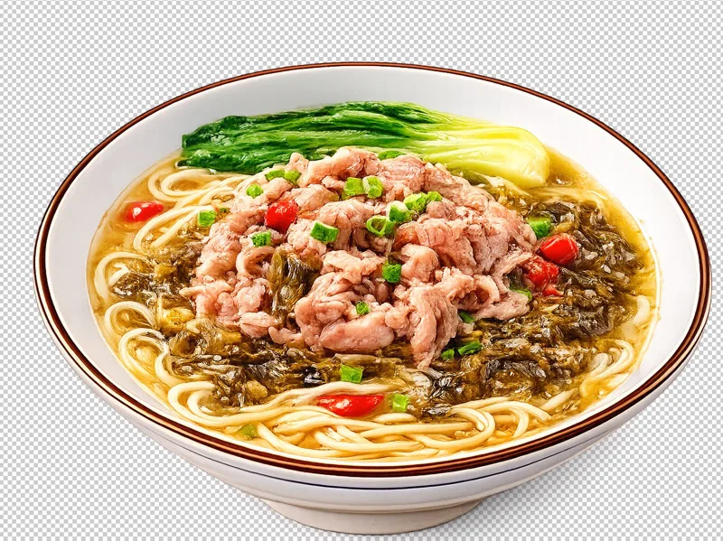 103.Soupe de nouilles au veau et aux choux acidulés 酸菜肥牛面
