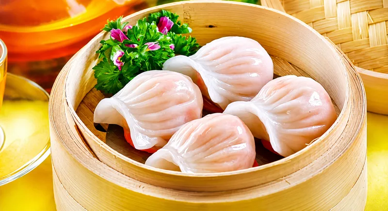 66. Raviolis aux crevettes (4 pcs )蒸虾饺